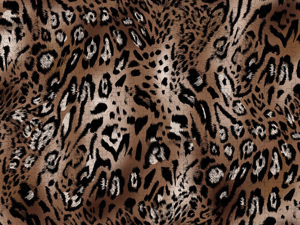 Leopard skin illustration seamless pattern fabric print, leather